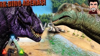 ARK BATALLA TITANOSAURUS VS INDOMINUS REX OMEGA TREX MOD JURASSIC PARK ARENA GAMEPLAY ESPAÑOL [upl. by Jany899]