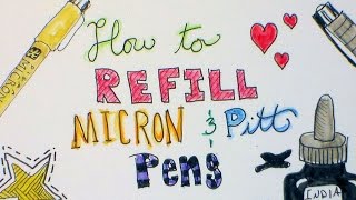 How To Refill Micron and Pitt Artist Pens [upl. by Launcelot]