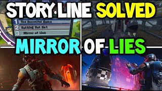 NEW Fortnite quotMIRROR OF LIESquot SEASON 4 STORY LINE EXPLAINED OMEGAS REAL ENEMY THE quotVISITORquot [upl. by Hgieliak]