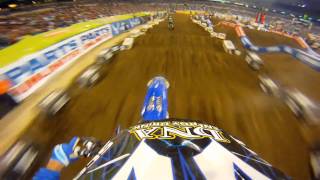 GoPro HD Ryan Sipes Race  Indianapolis Monster Energy Supercross 2011 [upl. by Sedgewinn635]