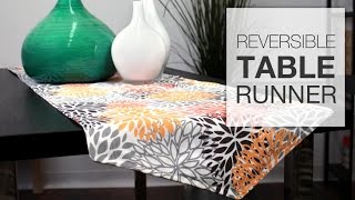 How to Sew a Reversible Table Runner Tutorial [upl. by Nired]