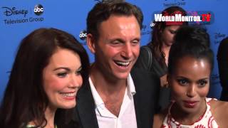 Kerry Washington Tony Goldwyn Bellamy Young at ABC TCA Summer press tour party [upl. by Rennold]