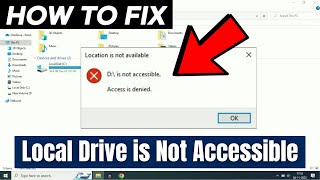 How to Fix “Access is denied” Error in Windows  Local Drive is Not Accessible [upl. by Chatwin]