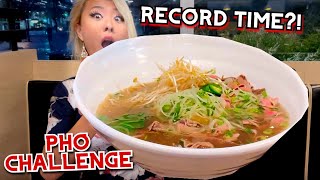 3KG PHO CHALLENGE in Recod Time at Pho Kitchen in Vancouver BC RainaisCrazy [upl. by Nagar]