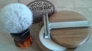 Shaving Occams Single Edge Safety Razor and Mitchells Wool Fat Shaving Soap  1st Lather 👍 [upl. by Dirgni89]