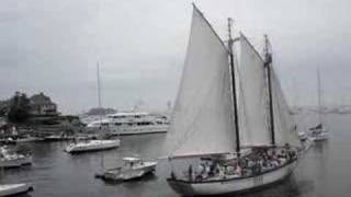 Schooner quotAppledorequot Leaves Camden under sail [upl. by Wawro]