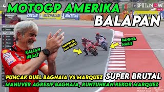 BRUTAL MOTOGP AMERIKA PUNCAK DUEL PANAS BAGNAIA VS MARQUEZ BERITA MOTOGP HARI INI [upl. by Sesiom]