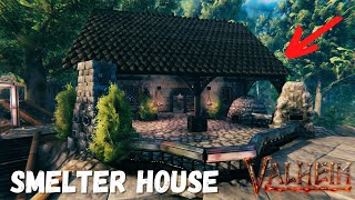 I Built A Smelter House In Valheim  TimeLapse Building [upl. by Verney]