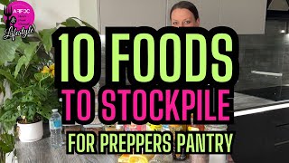 10 Foods to Stockpile  Start Your Prepper Pantry  Uk prepper [upl. by Dine]