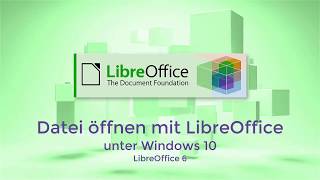 Datei öffnen mit LibreOffice unter Windows 10 GermanDeutsch [upl. by Aeila]