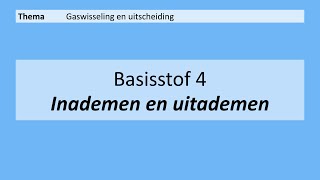 VMBO 4  Gaswisseling en uitscheiding  Basisstof 4 Inademen en uitademen  8e editie [upl. by Ttam168]