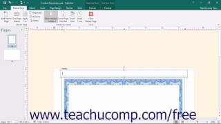 Publisher 2016 Tutorial Using Master Pages Microsoft Training [upl. by Nihcas429]