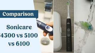 Philips Sonicare ProtectiveClean 4300 vs 5100 vs 6100  UK [upl. by Maddis479]