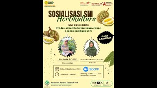 Sharing Session SNI Hortikultura untuk Komoditas Tanaman Buah Tropika [upl. by Omura185]