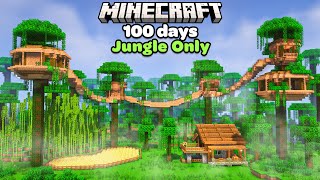 I Spent 100 Days in a Cozy Jungle Only World in Minecraft [upl. by Vikki]