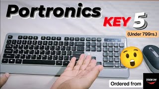 Portronics Key 5 Combo Multimedia Wireless keyboard amp Mouse set quotGreyquot Unboxing and Review [upl. by Doig]