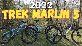 New Trek Marlin Is Here Whats Changed  2022 Trek Marlin 5 Mountain Bike [upl. by Becky]