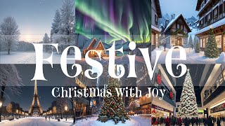 Festive Mood Music  Christmas with Joy over 1 hour  Flipbook Animation with Quotes [upl. by Aihsoek239]