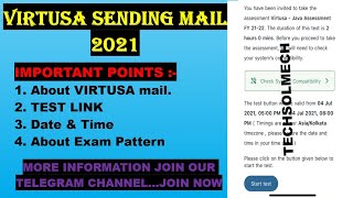 Virtusa Sending Mail  Test link🔥 Pattern  Date amp Time  Full Details 👈 [upl. by Nell]