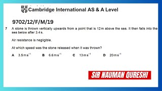 970212FM19  CAIE As Physics P1  Feb Mar 2019 P12 Q7 [upl. by Travis]