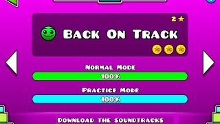 Geometry Dash  Level 2 Back On Track All Coins [upl. by Ayamat]