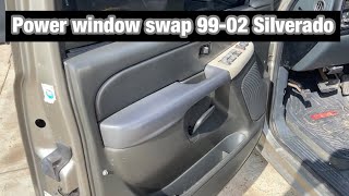 ELECTRIC WINDOW SWAP ON 9906 SILVERADO EASY HOW TO [upl. by Notsew]