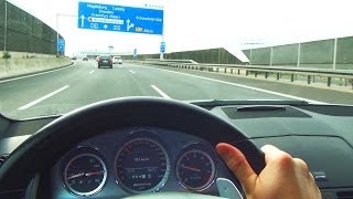 Mercedes C63 AMG Drive to Berlin Airport Schönefeld Flughafen BBI Autobahn Onboard Drive view [upl. by Demb]