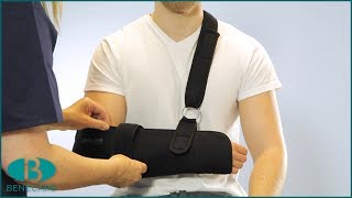 Benecare Poly Arm Sling How To Apply [upl. by Atsirak]