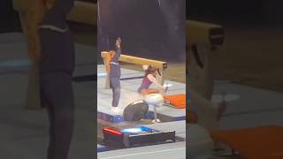 Simone Biles is so silly 😂 goat simone gymnastics gymnast biles simonebiles sports fail [upl. by Ocisnarf]