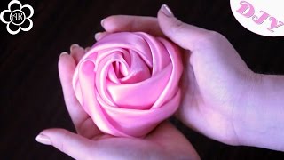 Роза Скрученная из Ткани  DIY Fabric Flowers [upl. by Nevins]