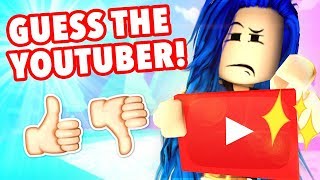 GUESS THE YOUTUBER CHALLENGE IN ROBLOX [upl. by Annavoj]