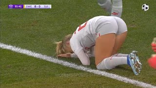 Alisha Lehmann was BRAVE vs Sweden 2023 [upl. by Airamat]