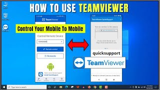 How to Use Teamviewer in Android Mobile to Mobile  Teamviewer Quicksupport Tutorial [upl. by Ericha]