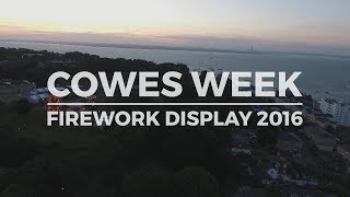 Cowes Week Firework Display 2016  Cowes Isle of Wight  DJI Phantom 4 4K [upl. by Jacie701]