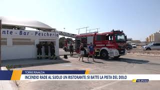 Incendio rade al suolo un ristorante si batte la pista del dolo [upl. by Tybi623]