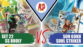 SS Broly Set 22 G vs Soul Striker U  Gameplay  DBS TCG [upl. by Kowal]