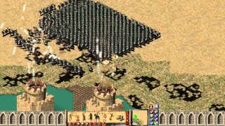 Stronghold Crusader How to Properly Defend Your Castle Against 1000 Horse Archers [upl. by Kampmann96]