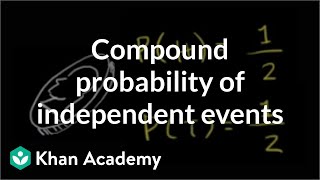 Compound probability of independent events  Probability and Statistics  Khan Academy [upl. by Nuahsyar]