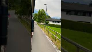 Train on road  Liechtenstein  Europe shorts [upl. by Robina]