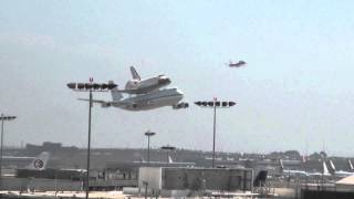 Space Shuttle Endeavour Low Pass Over LAX [upl. by Berkley]