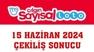 Çılgın Sayısal Loto Çekiliş Sonuçları 15 Haziran 2024 [upl. by Bastien102]