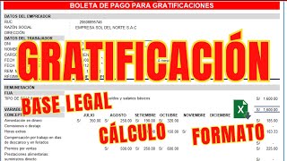 ACTUAL  2023  CÓMO CALCULAR LAS GRATIFICACIONES BOLETA DE PAGO DE GRATIFICACIONES EN EXCEL [upl. by Rosita544]