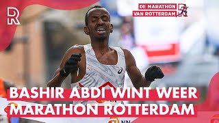 Wat een HELD Wat een FAVORIET  Zo won Bashir Abdi de NN Marathon Rotterdam 2023 [upl. by Idieh792]