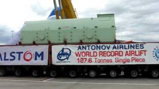 AN225  Hahn Airport  World Record Freight at FrankfurtHahn [upl. by Enirod]