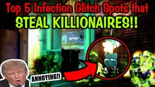 Top 5 Infection Glitch Spots That STEAL KILLIONAIRES  Halo 5 Guardians [upl. by Ennalorac]