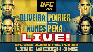 UFC 269 OFFICIAL WEIGHINS Oliveira vs Poirier [upl. by Mack345]