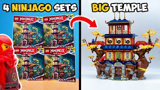 I Built a BIG Ninjago Temple of the Dragon Energy Cores by COMBINING 4 Sets [upl. by Vanni]