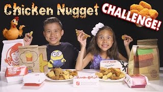 CHICKEN NUGGET CHALLENGE Fast Food Naming Game [upl. by Darice354]