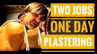 ONE DAY TWO JOBS plastering for beginners How to plaster tutorial [upl. by Rahas314]