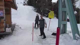 Funny ski lift fail on a snowboard ORIGINAL [upl. by Katerina]